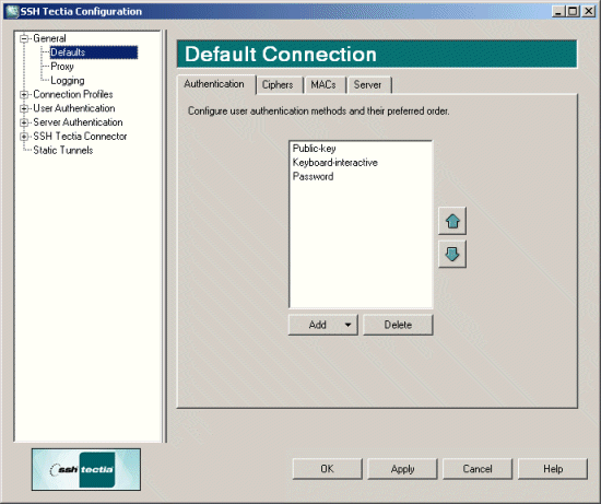 Authentication methods for Client and Connector