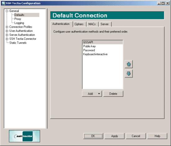 Authentication methods for Client and Connector