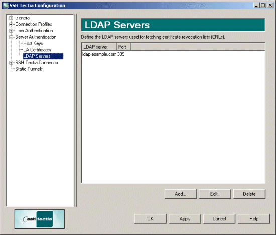 Defining LDAP servers