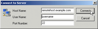 Identify yourself to the remote host computer