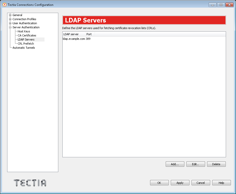 Defining LDAP servers
