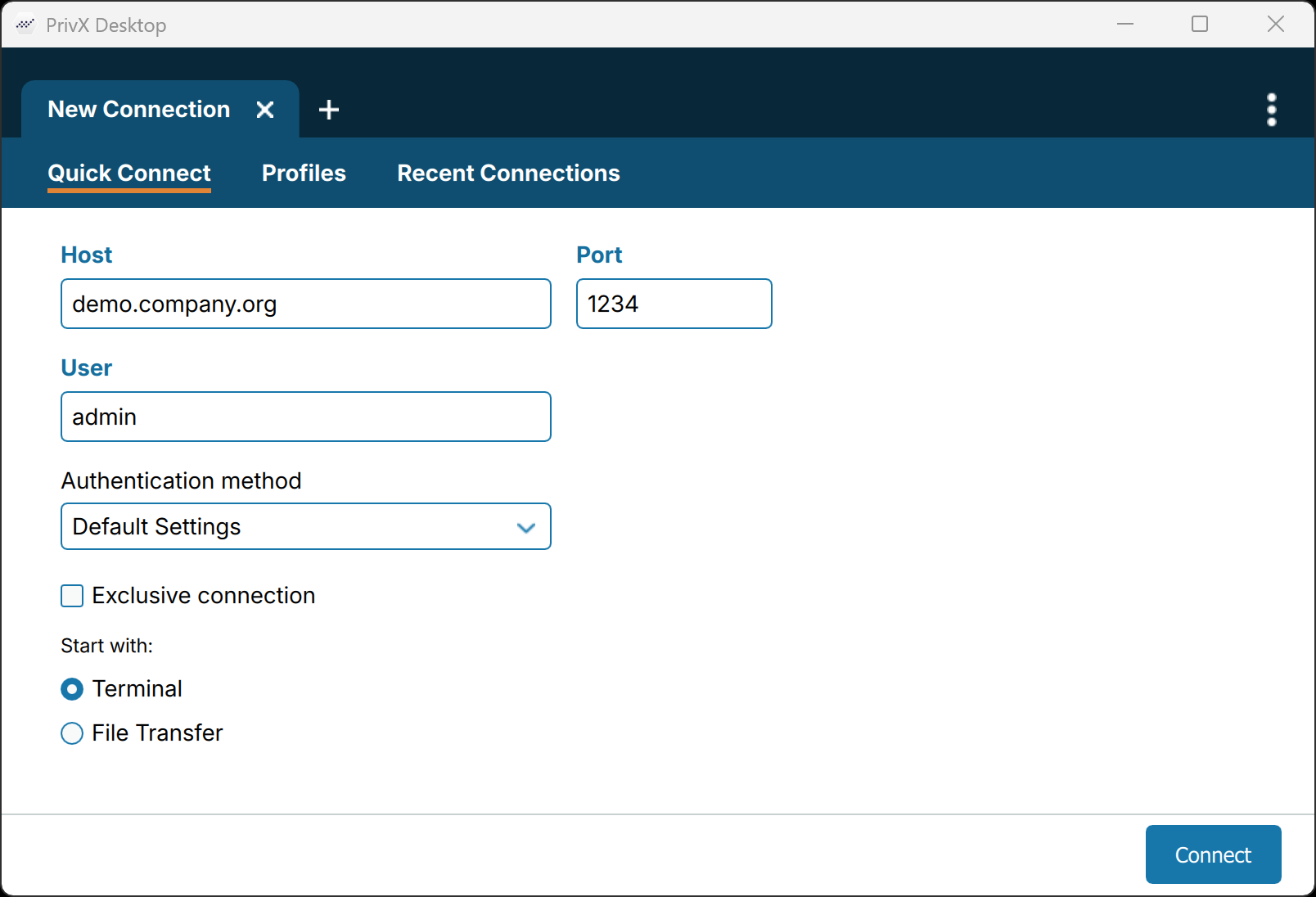 Connecting to a remote server with Tectia SSH Terminal