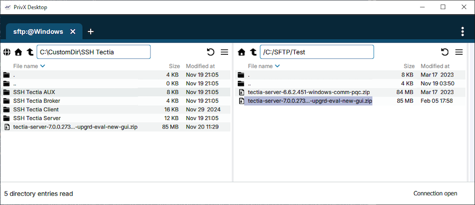 PrivX Desktop File Transfer GUI