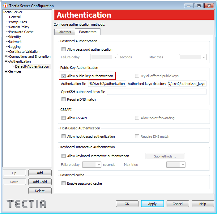 Enable only public-key authentication