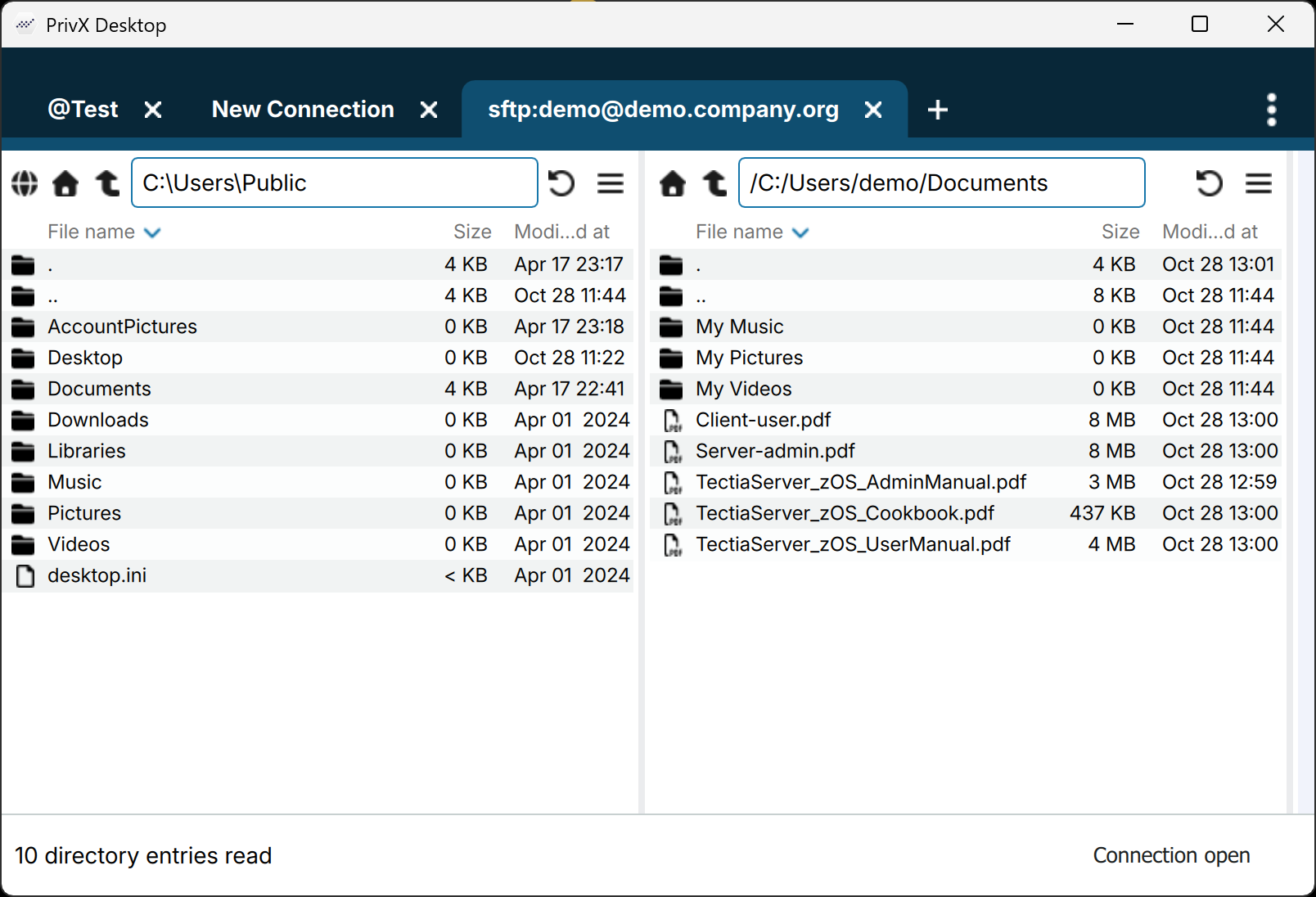 PrivX Desktop File Transfer GUI