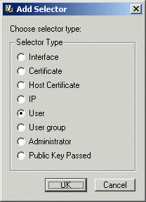 The Add Selector dialog box