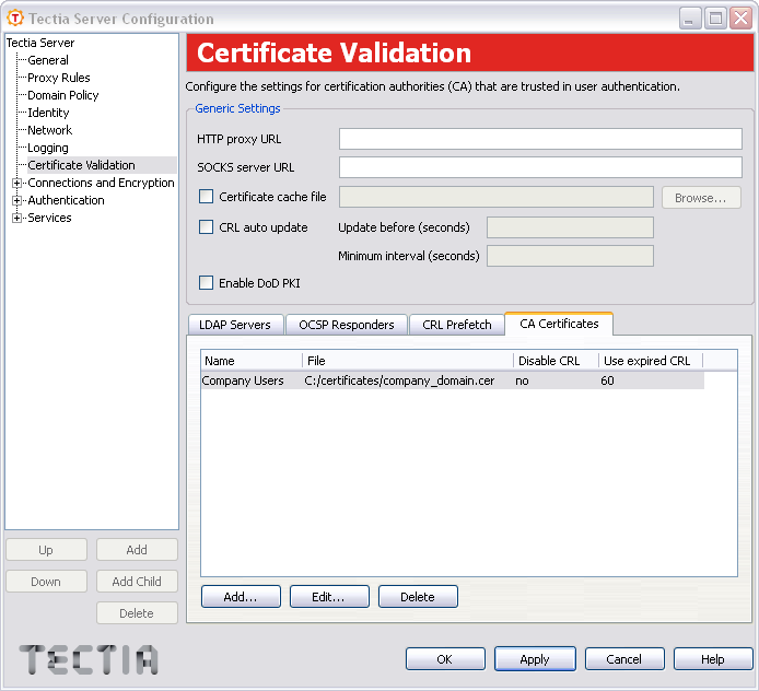 Adding CA certificates