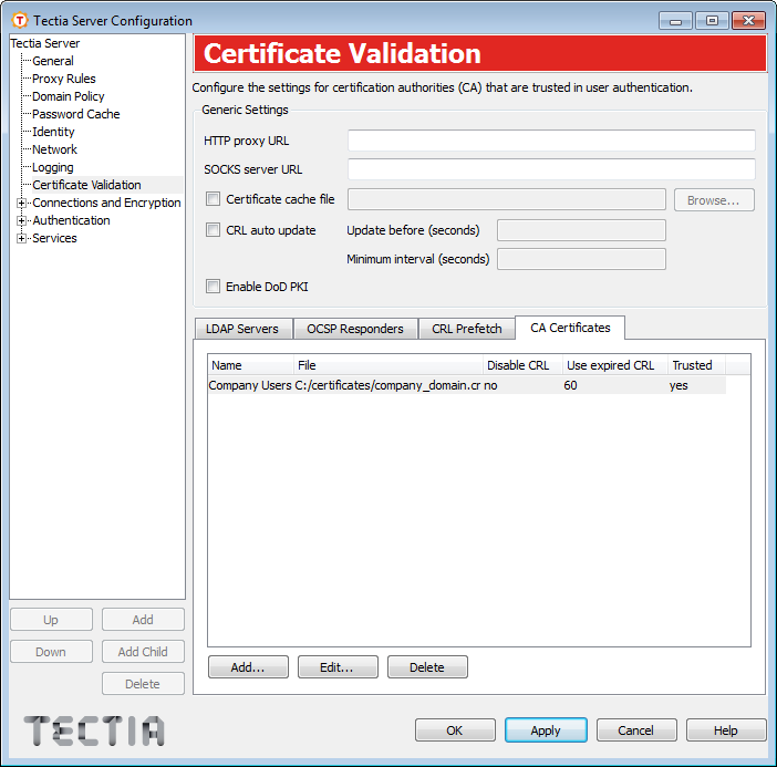 Adding CA certificates