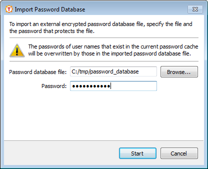 Importing a password database