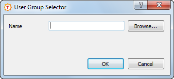 The User Group Selector dialog box