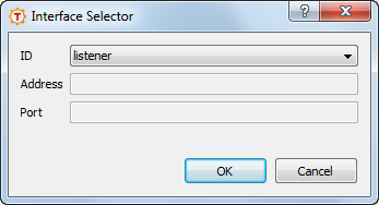 The Interface Selector dialog box
