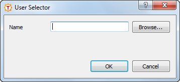 The User Selector dialog box