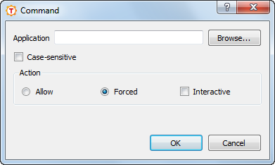 Tectia Server Configuration - Services page - Adding commands