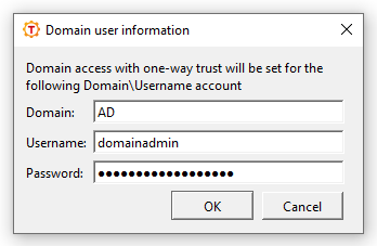 Adding a new domain\user account.