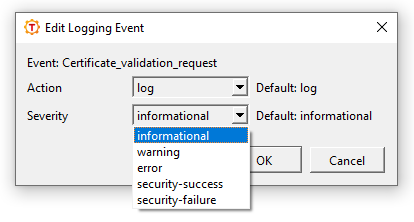 Editing a log event