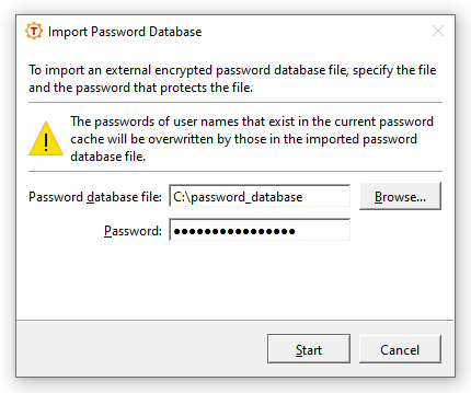 Importing a password database