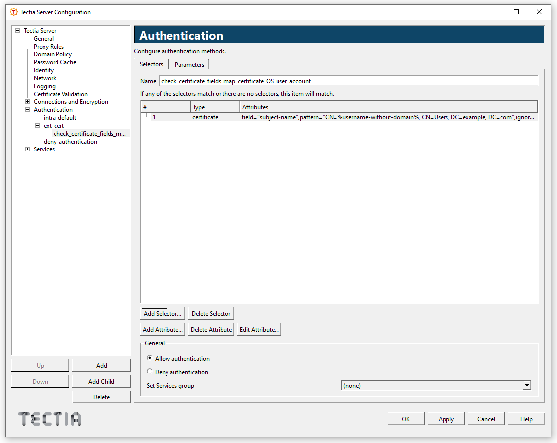 Completed selector