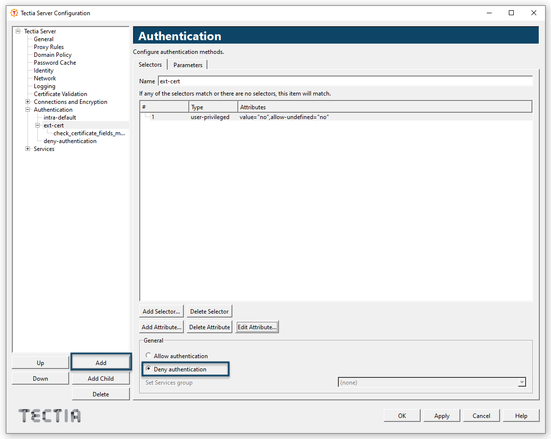 Creating authentication group