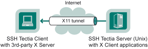 Remote tunnel for X11 connections