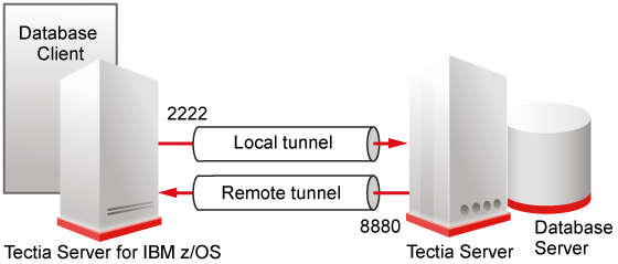 Tunneling database replication connections